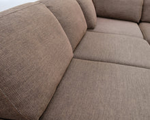 Lataa kuva Galleria-katseluun, Asko 4-istuttava kulmasohva ja rahi ruskea