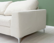 Lataa kuva Galleria-katseluun, 3-istuttava divaanisohva luonnonvalkoinen