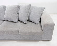 Lataa kuva Galleria-katseluun, 3-istuttava kangassohva harmaa