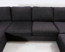 Lataa kuva Galleria-katseluun, 6-istuttava u-kulmasohva harmaa