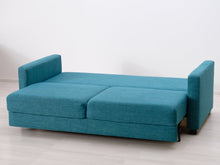 Lataa kuva Galleria-katseluun, 3-istuttava vuodesohva turkoosi