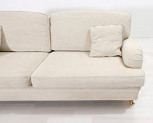 Lataa kuva Galleria-katseluun, 3-istuttava kangassohva luonnonvalkoinen