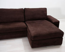 Lataa kuva Galleria-katseluun, 3-istuttava divaanisohva ruskea