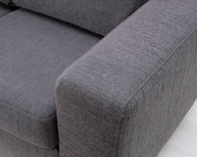 Lataa kuva Galleria-katseluun, 3-istuttava kangassohva harmaa