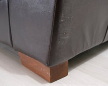 Lataa kuva Galleria-katseluun, 2-sitsig skinnsoffa mörkbrun