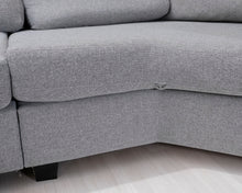Lataa kuva Galleria-katseluun, 4-istuttava divaanisohva ja rahi harmaa