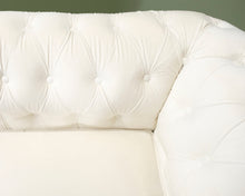 Lataa kuva Galleria-katseluun, 3-istuttava kangassohva luonnonvalkoinen