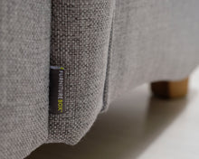 Lataa kuva Galleria-katseluun, 3-istuttava kangassohva harmaa