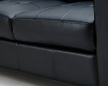 Lataa kuva Galleria-katseluun, 2-istuttava keinonahkasohva musta