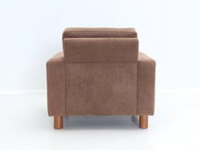 Lataa kuva Galleria-katseluun, Adea Zeno nojatuoli tummanruskea alcantara