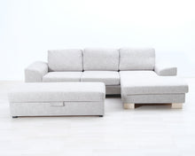 Lataa kuva Galleria-katseluun, Asko 3-istuttava divaanisohva rahilla vaaleanharmaa