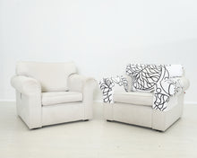 Lataa kuva Galleria-katseluun, Asko nojatuoli Marimekon käsi- ja selkänojansuojalla