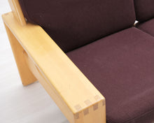 Lataa kuva Galleria-katseluun, Asko Bonanza 3-istuttava kangassohva viininpunainen