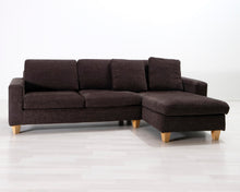 Lataa kuva Galleria-katseluun, 3-istuttava divaanisohva ruskea