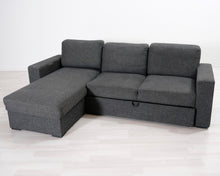 Lataa kuva Galleria-katseluun, 3-istuttava vuodesohva divaanilla harmaa