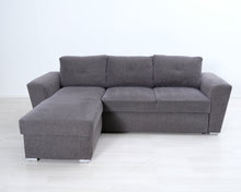 Lataa kuva Galleria-katseluun, 4-istuttava harmaa divaani-vuodesohva