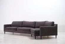 Lataa kuva Galleria-katseluun, 3-istuttava kulmasohva tummanharmaa