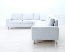 Lataa kuva Galleria-katseluun, 6-istuttava kulmasohva vaaleanharmaa