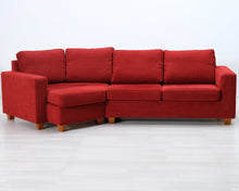 Lataa kuva Galleria-katseluun, Asko 4-istuttava kulmasohva punainen