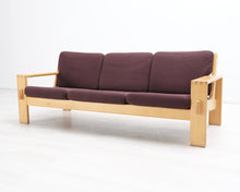 Lataa kuva Galleria-katseluun, Asko Bonanza 3-istuttava kangassohva viininpunainen