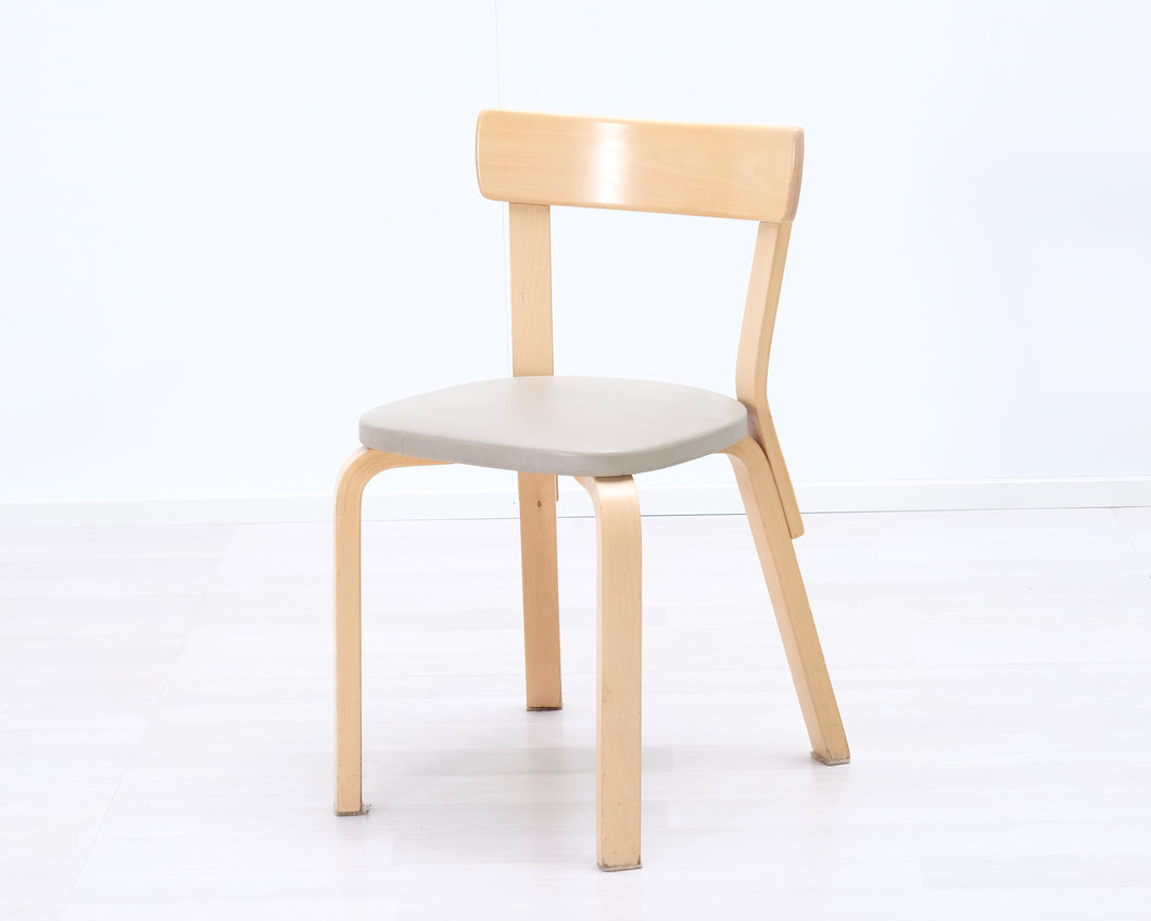 Artek tuoli 69 harmaa keinonahka