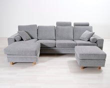 Lataa kuva Galleria-katseluun, Möbelform Pluz 4-istuttava divaanisohva ja rahi harmaa
