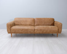 Lataa kuva Galleria-katseluun, Asko Kendo 3-istuttava nahkasohva ruskea
