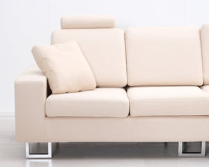 Beliani Stockholm kulmasohva beige
