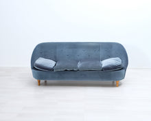 Lataa kuva Galleria-katseluun, 4-istuttava vintagesohva sininen
