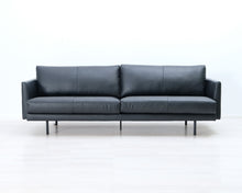 Lataa kuva Galleria-katseluun, Asko 4-istuttava nahkasohva musta
