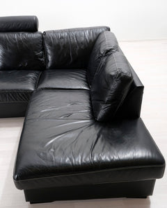 Mio Sit Down 5-istuttava nahkasohva musta