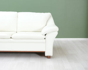 BD Möbel 4-istuttava nahkasohva valkoinen