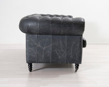 Lataa kuva Galleria-katseluun, 3-istuttava nahkasohva harmaa
