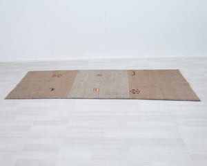 Gabbeh-matto 290 x 102 cm ruskea