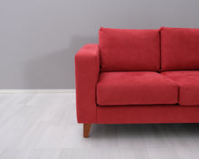 Lataa kuva Galleria-katseluun, Adea 2-istuttava kangassohva punainen
