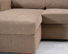 Lataa kuva Galleria-katseluun, Asko 3-istuttava divaanisohva vaaleanruskea
