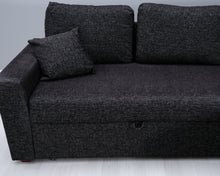 Lataa kuva Galleria-katseluun, Asko 3-istuttava vuodesohva divaanilla tummanharmaa
