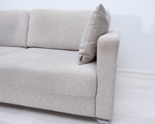 Lataa kuva Galleria-katseluun, Asko Torino 3-istuttava vuodesohva vaaleanharmaa

