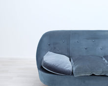 Lataa kuva Galleria-katseluun, 4-istuttava vintagesohva sininen
