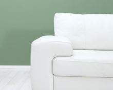 Lataa kuva Galleria-katseluun, Asko 3-istuttava nahkasohva valkoinen
