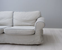 Lataa kuva Galleria-katseluun, Asko 2,5-istuttava kangassohva raidallinen
