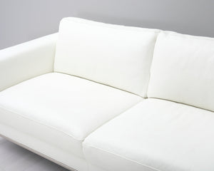 Ikea Arild 3-istuttava nahkasohva valkoinen