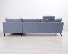 Lataa kuva Galleria-katseluun, 5-istuttava kulmasohva siniharmaa
