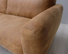 Lataa kuva Galleria-katseluun, Asko Kendo 3-istuttava nahkasohva ruskea
