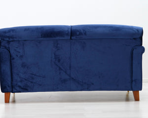 2-istuttava Howard-tyylinen samettisohva sininen