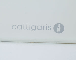 Calligaris ruokapöytä lasilevyllä valkoinen