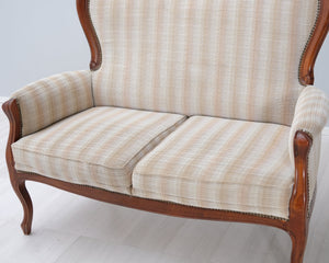 2-istuttava nojatuoli rokokootyylinen