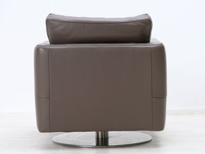 Natuzzi nahkanojatuoli ruskea