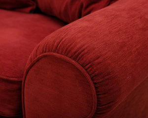 Ekornes 2-istuttava kangassohva punainen