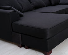 Lataa kuva Galleria-katseluun, 4-istuttava divaanisohva tummanharmaa
